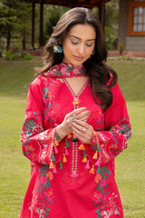 3-PC Unstitched Embroidered Lawn Collection RANG E BAHAR VOL 02 CRB6-09