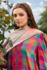 3-PC Embroidered Staple Shirt With Staple Shawl ANW4-10P