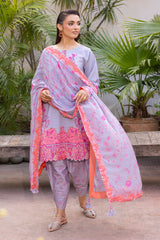 3-PC Unstitched Printed Lawn CP6-06