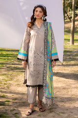 3-PC Embroidered Cotton Suit CNP-5-01A