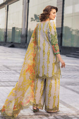 3-PC Unstitched Embroidered  Lawn  SLC27-13