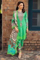 3-PC Unstitched Printed Staple Shirt with Embroidered Staple Shawl and Trouser DSWCC4-32