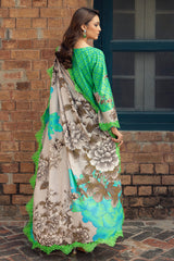 3-PC Unstitched Printed Staple Shirt with Embroidered Staple Shawl and Trouser DSWCC4-32