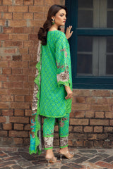 3-PC Unstitched Printed Staple Shirt with Embroidered Staple Shawl and Trouser DSWCC4-32