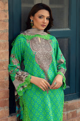 3-PC Unstitched Printed Staple Shirt with Embroidered Staple Shawl and Trouser DSWCC4-32