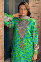 3-PC Unstitched Printed Staple Shirt with Embroidered Staple Shawl and Trouser DSWCC4-32