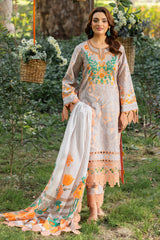 3-PC Unstitched Embroidered Lawn Collection CRN5-07