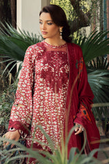 3-Pc Embroidered Staple Shirt with Embroidered Staple Shawl and Trouser DSWCC4-31