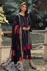 3-PC Embroidered Printed Staple Shirt with Embroidered Staple Shawl with Trouser DSWCC4-30