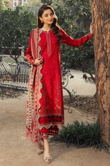 3-PC Embroidered Leather Shirt with Wool Shawl and Trouser DSWPS4-04