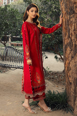 3-PC Embroidered Leather Shirt with Wool Shawl and Trouser DSWPS4-04