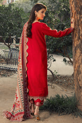 3-PC Embroidered Leather Shirt with Wool Shawl and Trouser DSWPS4-04