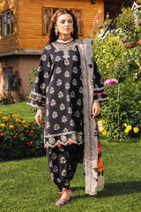 3-PC Embroidered Staple Shirt With Staple Shawl ANW4-07P