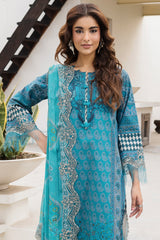 3-PC Unstitched Embroidered Lawn Collection CC6-24