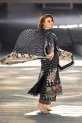 3-PC Unstitched Embroidered Lawn Collection  AN6-09