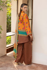 3-PC Unstitched Printed Lawn CP6-01