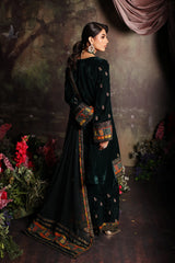 3 Pc Unstitched Embroidered Velvet With Embroidered Chiffon Dupatta CVT3-02