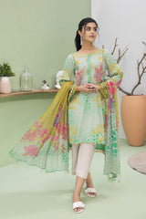 3-Pc Printed Lawn Unstitched With Chiffon Dupatta CP22-052
