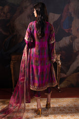 3-PC Embroidered Raw-Silk Shirt with Organza Dupatta and Trouser CMA-4-272