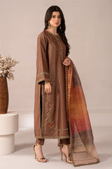 3-PC Embroidered Staple Jacquard Shirt with Organza Dupatta and Trouser CNP-3-254