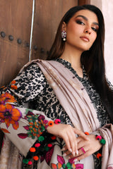 3-Pc Unstitched Printed Staple Suit With Embroidered Wool Shawl Dupatta CPMW3-04