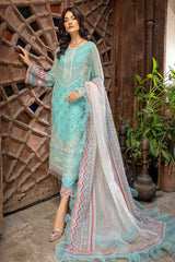 3 Pc Unstitched Embroidered Chiffon CAL-14