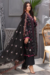 3-PC Unstitched Printed Lawn Shirt with Embroidered Chiffon Dupatta and Trouser AS4-15