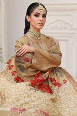 3-Pc Charizma Unstitched Embroidered Staple Jacquard with Zari Staple Shawl CB3-01