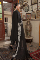 3 Pc Unstitched Embroidered Lawn With Chiffon Dupatta CQ-07