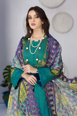 3-Pc Unstitched Printed Marina Suit With Embroidered Dupatta PEW22-05