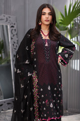 3-PC Unstitched Printed Lawn Shirt with Embroidered Chiffon Dupatta and Trouser AS4-15