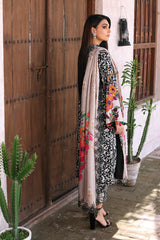 3-Pc Unstitched Printed Staple Suit With Embroidered Wool Shawl Dupatta CPMW3-04