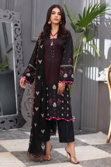 3-PC Unstitched Printed Lawn Shirt with Embroidered Chiffon Dupatta and Trouser AS4-15