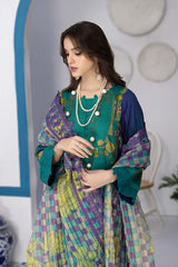3-Pc Unstitched Printed Marina Suit With Embroidered Dupatta PEW22-05