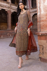 3-Pc Charizma Unstitched Luxury Chiffon Collection DJW-08