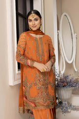 3-Pc Charizma Unstitched Embellished Chiffon Collection CEC23-02