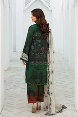 3-PC Unstitched Printed Lawn Shirt with Embroidered Dupatta and Trouser PM4-08