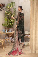 3 Pc Unstitched Embroidered Chiffon VSL21-13