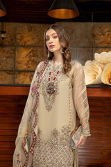 3 Pc Embroidered Unstitched Luxury Collection DD-02