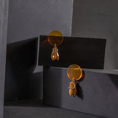 Crystal Orange Earrings ER-151