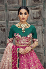 3 Pc Embroidered Silk Suit LUX21-10