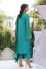 3-PC Unstitched Printed Lawn Shirt with Chiffon Dupatta and Trouser CPS4-05