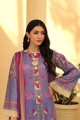 3-pc Unstitched Lawn with Chiffon Dupatta CP-57