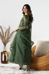 3-PC Embroidered Organza Shirt with Organza Dupatta and Trouser CMA-3-233