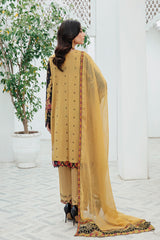 3-PC Unstitched Printed Lawn Shirt with Embroidered Chiffon Dupatta and Trouser AS4-12