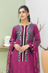 3-Pc Printed Lawn Unstitched With Voil Dupatta CP22-048