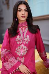 3-PC Unstitched Embroibered Lawn Shirt with Printed Chiffon Dupatta CCS4-05