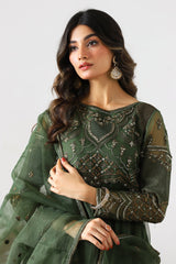 3-PC Embroidered Organza Shirt with Organza Dupatta and Trouser CMA-3-233