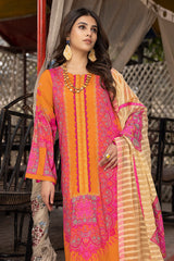 3-Pc Charizma Unstitched Printed Lawn With Embroidered Dupatta CPE23-03