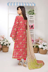 3-Pc Printed Lawn Unstitched With Chiffon Dupatta CP22-067